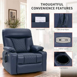 EONIX Power Lift Recliner Chair for Elderly with Heat and Massage, 400lbs Heavy Duty Electric Recliner Chairs for Adults with Cup Holders and USB Charging Ports, SLRY019020, Navy Blue