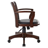 OSP Home Furnishings Deluxe Wood Banker's Desk Chair with Padded Seat, Adjustable Height and Locking Tilt, Espresso Finish and Black Vinyl OSP Home Furnishings