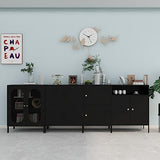 Fumedo 2 Mesh Door Metal Storage Cabinet for Bed Room,Living Room,Home,Hotel,Office,Garage,Kitchen,3-Tier,2 Removable Shelves (Mesh Door Cabinet, Black) Fumedo