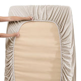 Hearth & Harbor Extra Deep Pocket Sheet Sets, Luxury Soft 6 Piece Bed Sheet Set Fits Mattress 18-24 Inches - King, Linen