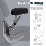 Fabric Big and Tall Office Chair 700lbs-High Back Executive Cloth Computer Chair with Adjustable Lumbar Support 3D Flip Arms Plus Size Rubber Wheels-Extra Wide Large Desk Chairs, Heavy Duty Metal Base VUZI