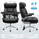 Office Chair Big and Tall, Desk Computer Chair for Heavy People, Oversized Executive Gaming Chair, Extra Wide 500LBS Ergonomic Comfy Office Chair with Adjustable Lumbar Support & 5D Flip Arms BestGlory