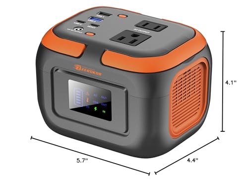 Portable Power Station 120W, 110V Power Bank with AC Outlet, Portable Generator 97.6Wh External Lithium Battery Pack with USB C Input for Camping Home Use Van Life Adventure - WoodArtSupply