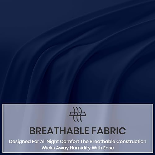 Kotton Culture 4 Pc Full Sheet Set - 1000 Thread Count 100% Egyptian Cotton Premium Hotel Luxury Bedding - Sateen Weave Soft Cooling Durable Bedsheet - 16" Deep Pocket Sheets - Navy Blue Kotton Culture