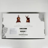 FUNPOLA LED 3D Wood Puzzle Deer Clock, 3D Wooden Puzzle Elk Clock Building Model, Home Décor 3D Wooden Puzzle for Adults/Teens (Wood, Yellow Light) FUNPOLA