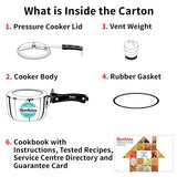 HAWKINS Triply Stainless Steel Pressure Cooker, Inner Lid Induction Cooker, (HSST15) 1.5 litres Silver HAWKINS