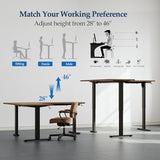 Klicelor L Shaped Standing Desk 63 x 55 Inch, Electric Height Adjustable Corner Desk for Home Office Workstation, Ergonomic Sit Stand Computer Table with Memory Controller, Rustic Brown Klicelor
