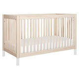 Babyletto Gelato 4-in-1 Convertible Crib with Toddler Bed Conversion in Washed Natural and White, Greenguard Gold Certified babyletto