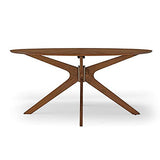 Modway Crossroads 63" Oval Wood Dining Table, Walnut Modway