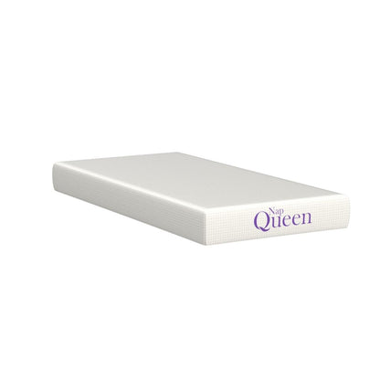 NapQueen 8 Inch Twin-XL Size Mattress, Bamboo Charcoal Memory Foam Mattress, Bed in a Box, White