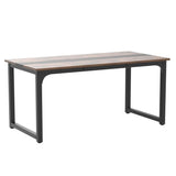 Tribesigns Modern Computer Desk, 70.8 x 31.5 inch Large Office Desk Computer Table Study Writing Desk Workstation for Home Office, Rustic/Black Tribesigns