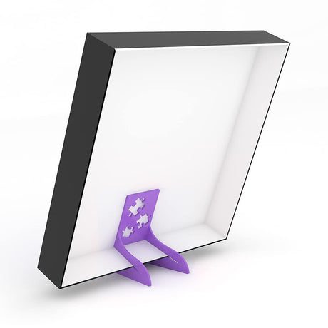 Puzzle Peak All-in-One Jigsaw Puzzle Box Stand and Puzzle Poster Holder Accessory for All Puzzlers - Purple Puzzle Peak