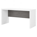 Office by kathy ireland Echo 60-inch W Credenza Desk, Pure White/Modern Gray (KI60506-03) Bush Business Furniture