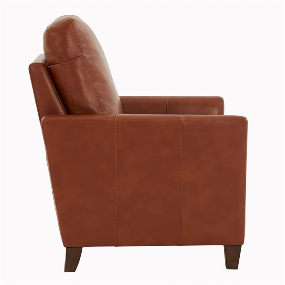 Comfort Pointe Penny Caramel Brown Faux Leather Modern Push Back Recliner Comfort Pointe