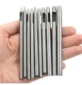 Walfront Hole Punch Kit, 10pcs Alloy Steel Leather Hand Tool, 0.5-5mm Multi Sizes Metal Puncher for Leather Craft, Clothing, Handbags, Belts etc. Walfront