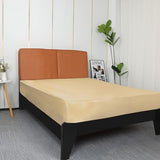 Lirex Satin Fitted Sheet Queen Size,Luxury & Ultra Soft Deep Pocket Single Bottom Bed Sheets Sold Separately, Champagne Lirex