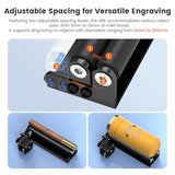 Algolaser Mini Rotary Roller - 360° Adjustable Rotary Roller for Laser Engraver Accessories - Y-axis Rotary Roller Attachment for Cylindrical Objects Tumblers,Bottle – No Laser Function AlgoLaser