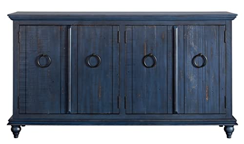 Martin Svensson Home Garden District Rustic Blue Solid Wood 65" TV Stand Martin Svensson Home