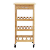 Oceanstar Design Group Bamboo Kitchen Trolley, Natural Oceanstar