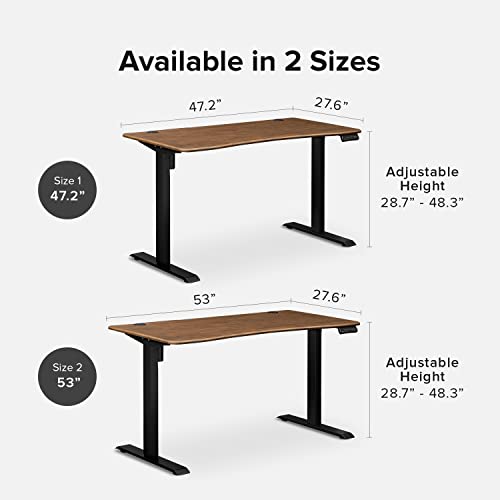 mopio Solid Wood Sterling Electric Height Adjustable Standing Desk, Sit Stand Desk Workstation, 3 Adjustable Memory Setting and Stand Alarm 100%