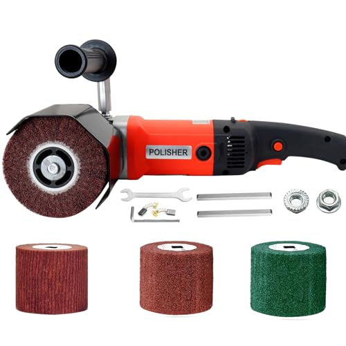 VICSEC 1400W Electric Burnishing Polishing Machine,Electric Sander Polisher, With 4 Burnishing Wheels((80# 120# 240# 320#) for Metal and Stainless Steel Polishing - WoodArtSupply