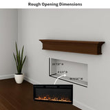 Touchstone Smart Electric Fireplace-The Fury 46" Wide- 4.5" Thin in Wall Recessed-100 Realistic Flame/Ember Bed Color Combos-1,500W Heater-Larger Viewing Area-Alexa/WiFi Enabled Touchstone