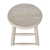International Concepts 24-Inch Scooped Seat Stool, Unfinished IC International Concepts