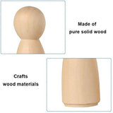 LUUFAN 20Pcs Wooden Peg Doll, 65 mm Unfinished Wooden Female Male Plain Blank Bodies Angel Dolls for DIY Craft Wedding Party (Pack of 20) LUUFAN