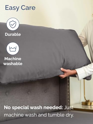 Extra Deep Pocket Twin Size Sheet Set - 3 Piece Breathable & Cooling Bed Sheets - Hotel Luxury Bedding with 16 to 21 inch Extra Deep Pockets - Soft, Fade and Wrinkle Resistant - Oeko-Tex - Dark Grey CGK Unlimited