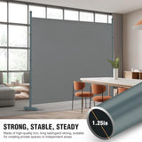 Yettsoy 6FT Extra Thick Single Panel Room Divider, Heavy Duty Privacy Partition Screen Wall Divider for Room Separation, Freestanding 71" W Room Divider Panel for Dorm Studio Office, Grey Yettsoy