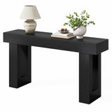 Little Tree 63-Inch Long Console Tables for Entryway, Large Sofa Table Behind Couch, Wooden Entry Foyer Hallway Table, Modern Console Sofa Tables for Living Room, Black LITTLE TREE
