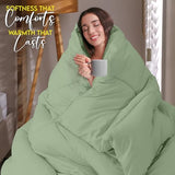 Utopia Bedding Comforter Duvet Insert, Quilted Comforter with Corner Tabs, Box Stitched Down Alternative Comforters Queen Size (Sage Green) Utopia Bedding