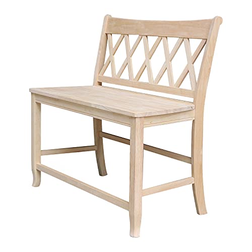 IC International Concepts International Concepts Double X-Back, Unfinished Bench IC International Concepts