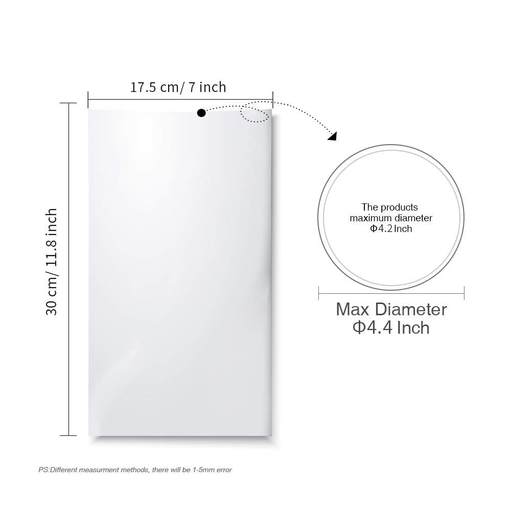 PYD Life Sublimation Shrink Wrap Sleeve White Bags 11.8 x 7 Inch for 40 OZ Tumbler with Handle,Sublimation Mugs Cups Tumblers Water Bottles Print by Sublimation Oven 50 PCS PYD Life