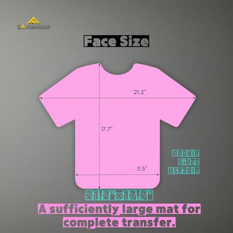 Sanshare Heat Press mat with T-Shirt Shape Double Sides workable for Iron-on Heat Transfer or Craft Iron etc (Pink) SANSHARE