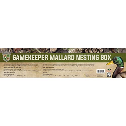 GK-MNB: Gamekeeper Mallard Nesting Box – Cedar Construction, Made in The USA Gamekeeper