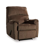 Signature Design by Ashley Nerviano Contemporary Wall Hugger Recliner with Pillow-Top Armrest, Dark Brown