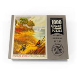MyPuzzle Indiana Dunes National Park: Red-Winged Blackbirds, Vintage Poster - Premium 1000 Piece Jigsaw Puzzle for Adults MyPuzzle.com