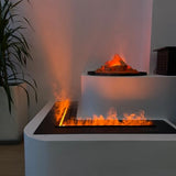 31.6" Water Vapor Fireplace Smart App Electric Fireplace 8 Colors Flame 3D Atomizing Fire Place Dimmer Electric Steam Fireplace Automatic Water Fullfill and Drainage Made with 316 Stainless Steel SUNLITUP