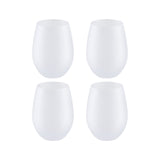Craft Express 17 OZ Sublimation Glass Wine Tumblers Cups Frosted-Stemless Wine Glasses-Perfect for Sublimation Oven Crafting-Set of 4 Craft Express