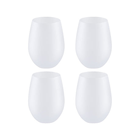 Craft Express 17 OZ Sublimation Glass Wine Tumblers Cups Frosted-Stemless Wine Glasses-Perfect for Sublimation Oven Crafting-Set of 4 Craft Express