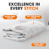 Cheer Collection Down Alternative Comforter - Ultra-Soft & Cozy Twin Size Duvet Insert, Lightweight Down Comforter for All-Season Warmth, Plush Bedding Twin Comforter, White Cheer Collection