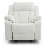 Glory Furniture Daria Faux Leather Rocker Recliner in White Glory Furniture