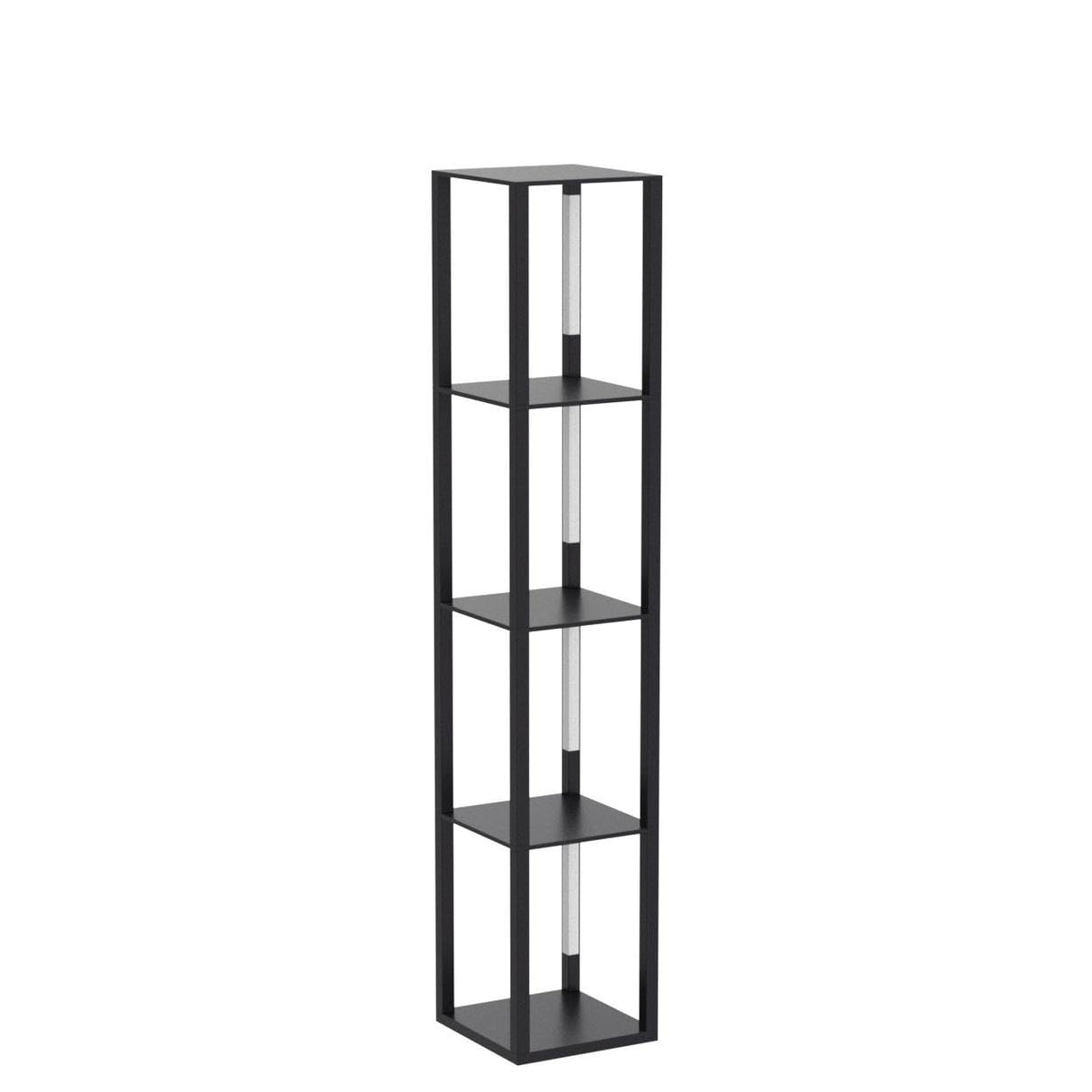 FENLO Fancy - 64" Display Shelf with Lights, LED Shelf Floor Lamps for Living Room, Sturdy Corner Shelf Curio Cabinet Display, Tall Floor Lamps with FENLO