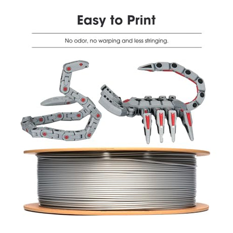 eSUN PLA Basic Filament 1.75mm, 3D Printer Filament High Speed PLA for Fast Printing, 1KG Spool (2.2 LBS) 3D Printing Filament for High Speed 3D Printers, Green eSUN