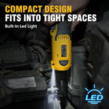 3/8" Cordless Ratchet Wrench Set, 60FT-LBS(80N.m) Electric Ratchet, 2 X 20V Chargeable Power Ratchet Wrench with Variable Speed, LED Light, 6 Sockets, 1/4" Adapter, 3" Extension Rod ALLOY POWER