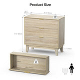 Anmytek 3 Drawer Dresser for Bedroom, Modern Closet Dressers Chest of Drawers, Wood Tall Dresser Storage Dresser Large Nightstand for Bedroom Living Room Hallway Closet, H0113 Anmytek