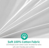 APSMILE Lightweight Feather Down Comforter Twin Size - Ultra Soft 100% Organic Cotton Quilted Duvet Insert, Thin Bedding Comforter for Warm Weather/Hot Sleepers (68x90, Ivory White) APSMILE