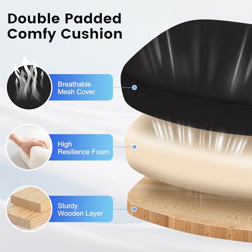 AnyGod Big and Tall Office Chair, Ergonomic Desk Chair Mesh Mid Back with Comfy Lumbar Support Swivel Task Executive Chairs with Wheels, Flip up Arms for Home, Office, Study AnyGod
