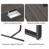 Zethvax 8FT Conference Table,Conference Room Table with Grommet,Stable Structure,Adjustable Foot Pads,Large Seminar Table for Office Meeting 94.4 L x 47.2 W x30.7 H (Gray) Zethvax